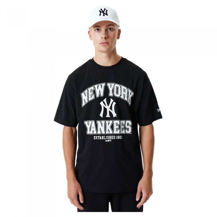 [해외]뉴에라 60357143 MLB Arch Logo New York Yankees Short Sleeve T-Shirt Black