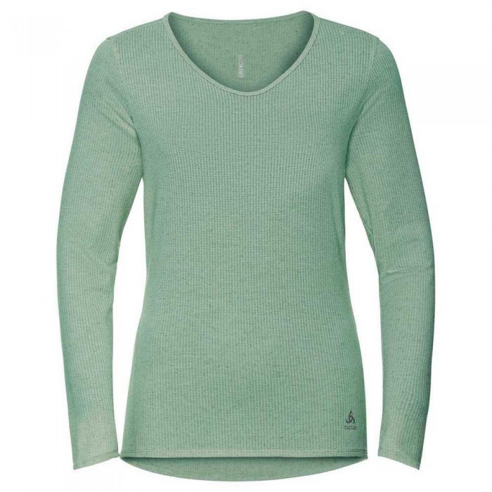 [해외]오들로 Lou Linencool Long Sleeve T-Shirt 7137499088 Malachite Green Melange
