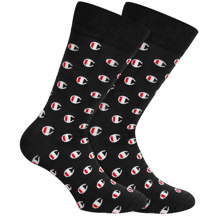 [해외]CHAMPION Logo Socks 2 Pairs 7138111969 Black