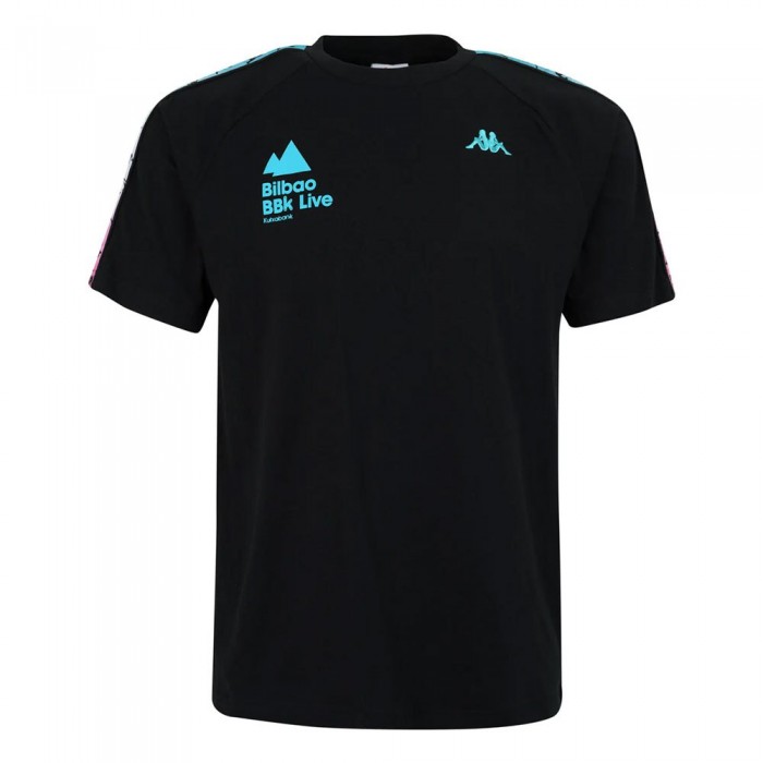 [해외]카파 Coen Degrade BBK Short Sleeve T-Shirt 7139893685 Black / Turquoise / Fuchsia