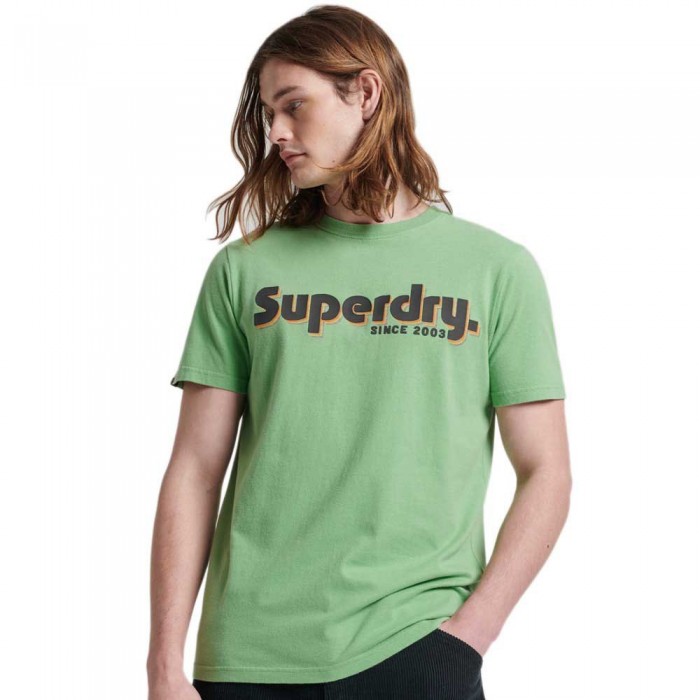 [해외]슈퍼드라이 Terrain 로고 Classic 반팔 티셔츠 139962113 Soft Green