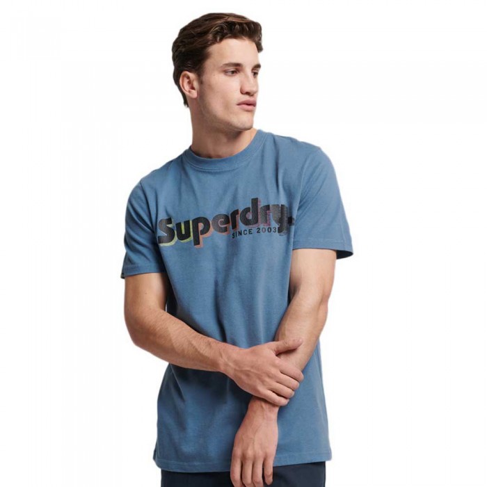 [해외]슈퍼드라이 Terrain 로고 Classic 반팔 티셔츠 139962114 Wedgewood Blue