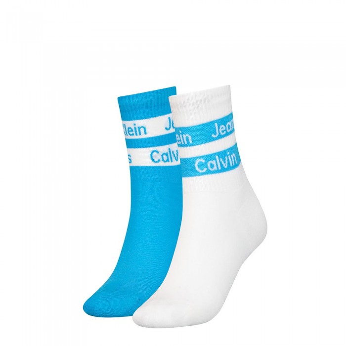 [해외]캘빈클라인 701223143 숏 Socks 2 Pairs White / Blue Crush