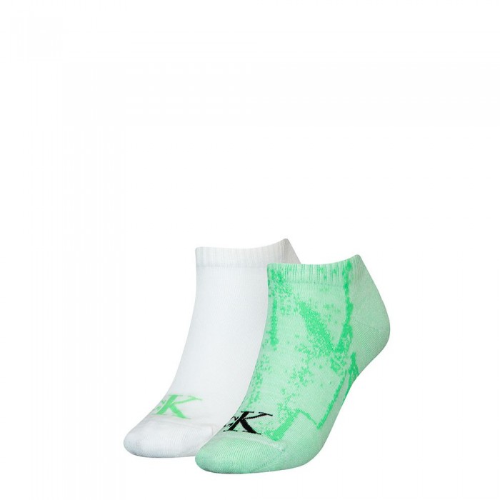 [해외]캘빈클라인 Distorted 숏 Socks 2 Pairs Lime