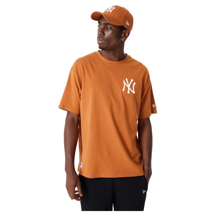 [해외]뉴에라 60357033 League Essentials Lc New York Yankees Short Sleeve T-Shirt Med Brown