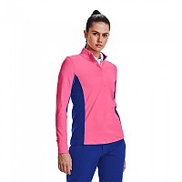 [해외]언더아머 GOLF Storm Midlayer 하프 지퍼 스웨트셔츠 7139884627 Pink Punk / Versa Blue / Metallic Silver