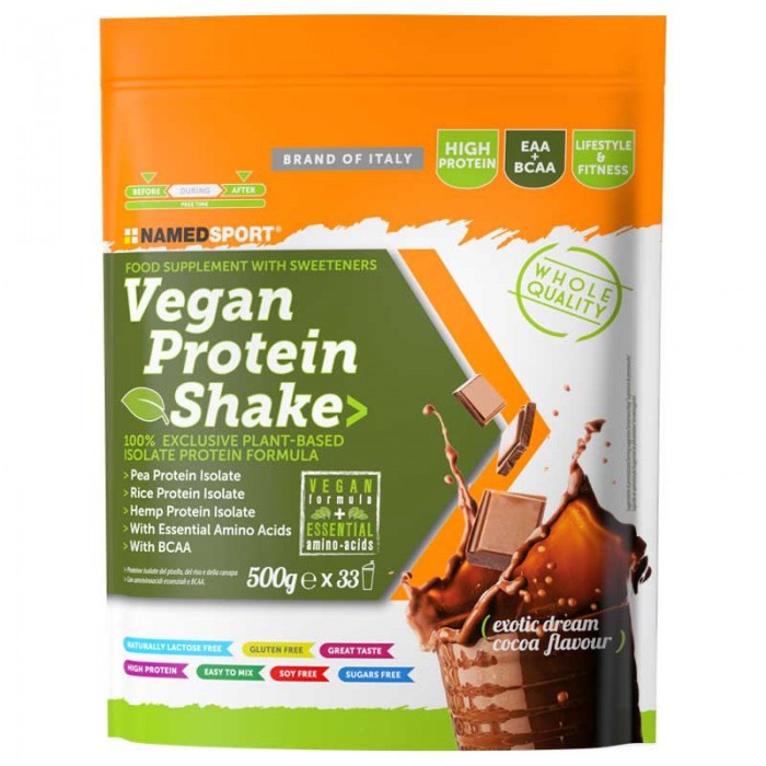 [해외]NAMED SPORT 단백질 쉐이크 Vegan 500g 이그 조틱 꿈 코코아 6139781124 Green