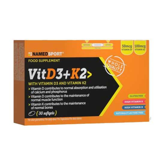 [해외]NAMED SPORT Vitamin D3+K2 Caps 30 Units 6139931149 Orange