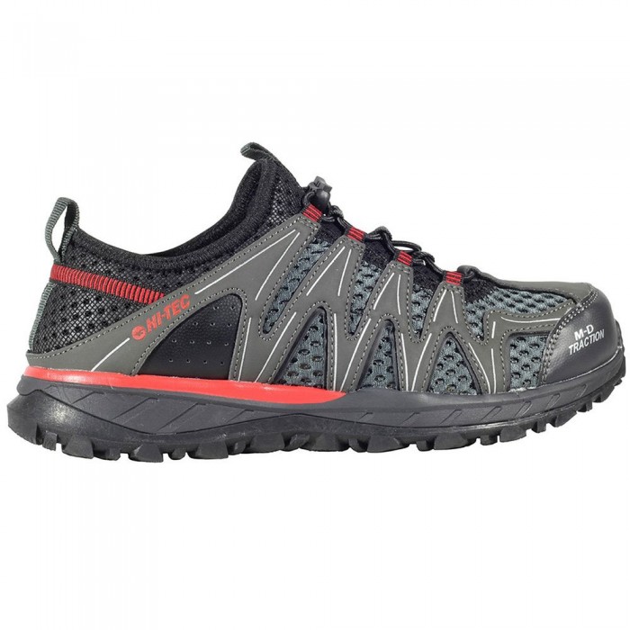 [해외]HI-TEC Hiker Vent Sandals 6139973880 Charcoal / Silver / Fiery Red