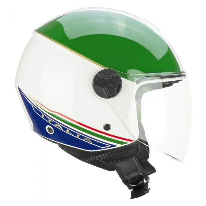 [해외]CGM 167I Flo Italia 롱 오픈 페이스 헬멧 9139837109 White / Green / Red