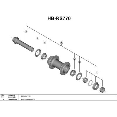 [해외]시마노 HB-RS770 볼 베어링 링 1137973704 Black