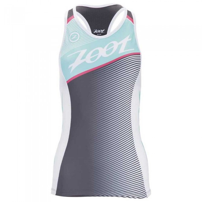 [해외]ZOOT 팀 Racerback Triathlon 슬리브리스 사이클링 져지 1139887328 Aquamarine / Passion