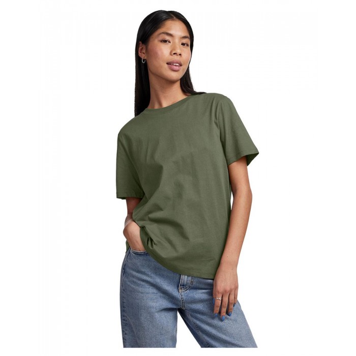 [해외]PIECES Ria O 넥 반팔 티셔츠 139954365 Deep Lichen Green