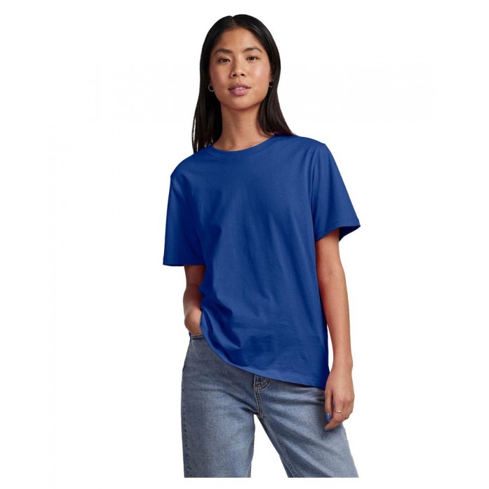 [해외]PIECES Ria O 넥 반팔 티셔츠 139954367 Mazarine Blue