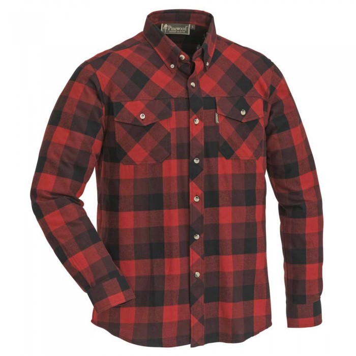 [해외]PINEWOOD 긴 소매 셔츠 Lumbo 139615278 Red / Black