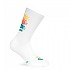 [해외]PACIFIC SOCKS Wakeup Half 긴 양말 7139970101 White / Green / Orange / Yellow