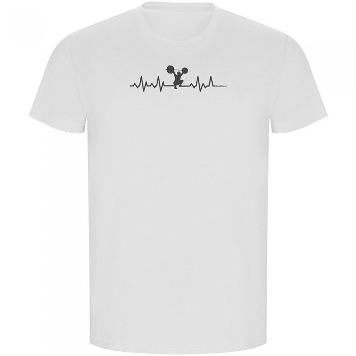 [해외]KRUSKIS Fitness Heartbeat ECO Short Sleeve T-Shirt 7139995735 White