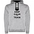 [해외]KRUSKIS Keep Calm And Train Two-Colour 후드티 7139995829 Heather Grey / Black