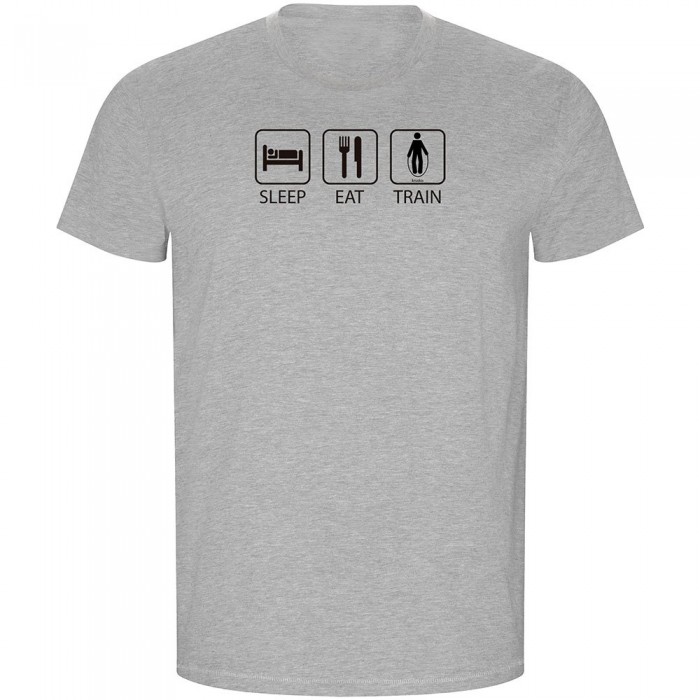 [해외]KRUSKIS Sleep Eat And Train ECO Short Sleeve T-Shirt 7139995972 Heather Grey