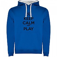 [해외]KRUSKIS 투톤 후디 Keep Calm And Play Football 3139995812 Royal Blue / White