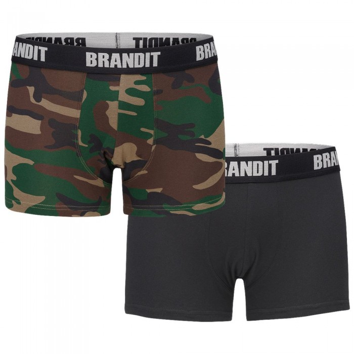 [해외]BRANDIT Logo Boxer 2 Units 14138023334 Woodland / Black