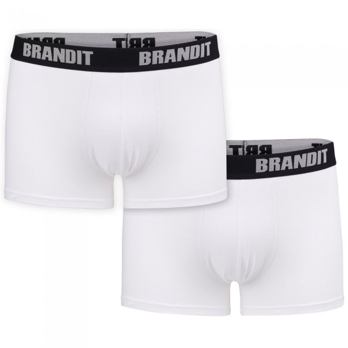 [해외]BRANDIT Logo Boxer 2 Units 14138023336 White / White
