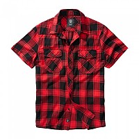 [해외]BRANDIT Check 반팔 셔츠 14138389732 Red / Black