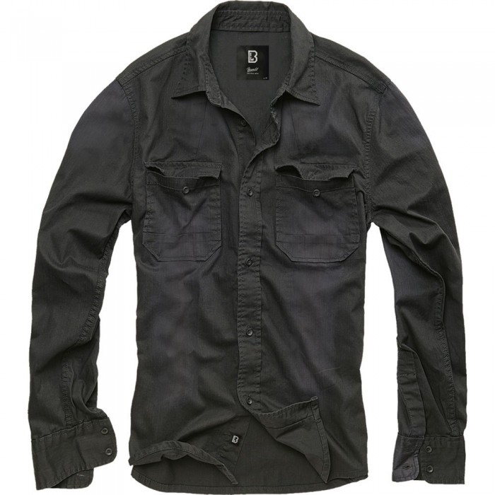 [해외]BRANDIT Hardee Denim Long 슬리브 Shirt 14138023275 Black