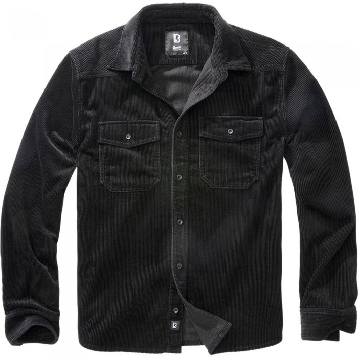 [해외]BRANDIT Corduroy Classic Long 슬리브 Shirt 14139420821 Black