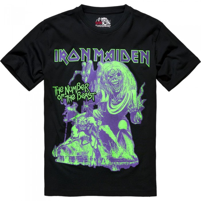 [해외]BRANDIT Iron Maiden Number of the Beast I 숏 슬리브 티셔츠 14139930814 Black