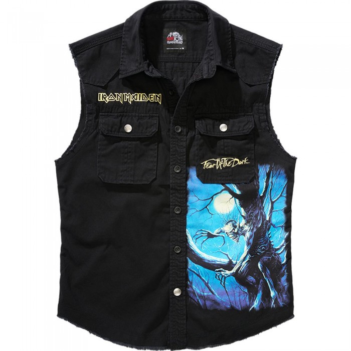 [해외]BRANDIT Iron Maiden Vintage FOTD 슬리브less 티셔츠 14139930819 Black