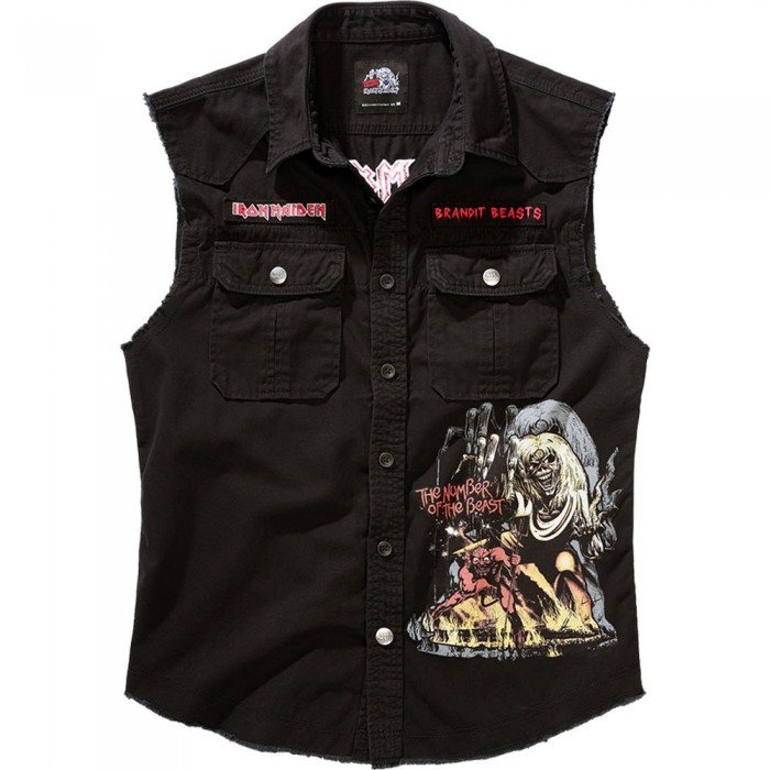 [해외]BRANDIT Iron Maiden Vintage NOTB 슬리브less 티셔츠 14139930820 Black