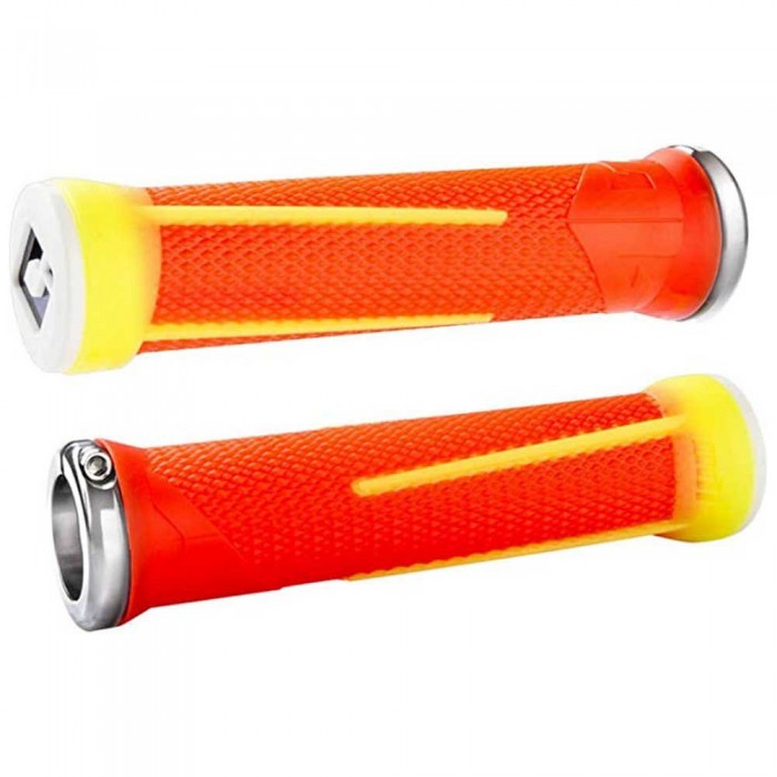 [해외]ODI 손잡이 AG1 Signature Lock-On 2.1 1139933666 Neon Orange / Neon Yellow
