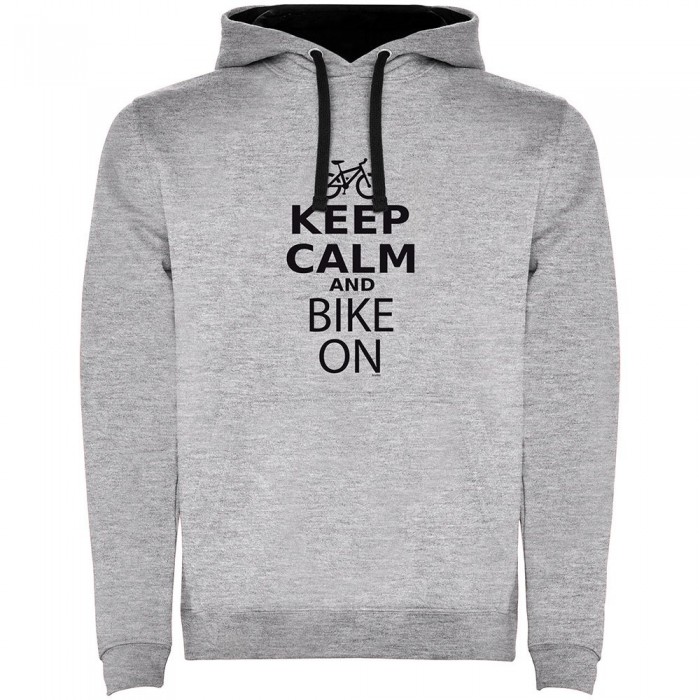 [해외]KRUSKIS Keep Calm And Bike On 투톤 후드티 1139995799 Heather Grey / Black