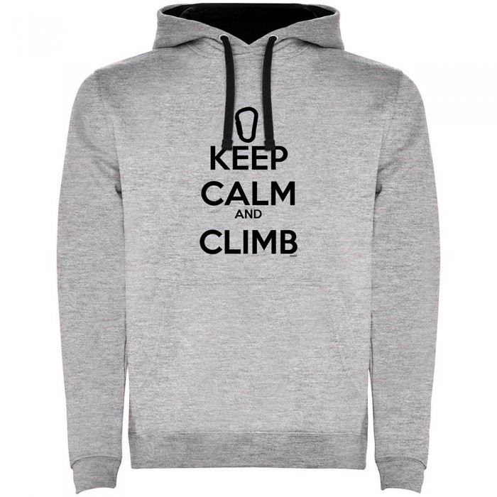 [해외]KRUSKIS Keep Calm And Climb Two-Colour 후드티 4139995802 Heather Grey / Black