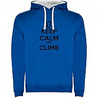 [해외]KRUSKIS Keep Calm And Climb 투톤 후드티 4139995803 Royal Blue / White