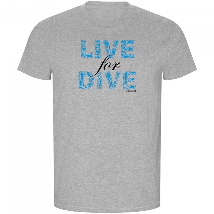 [해외]KRUSKIS 반팔 티셔츠 Live For Dive ECO 10139995841 Heather Grey