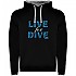[해외]KRUSKIS Live For Dive Two-Colour 후드티 10139995843 Black / Grey