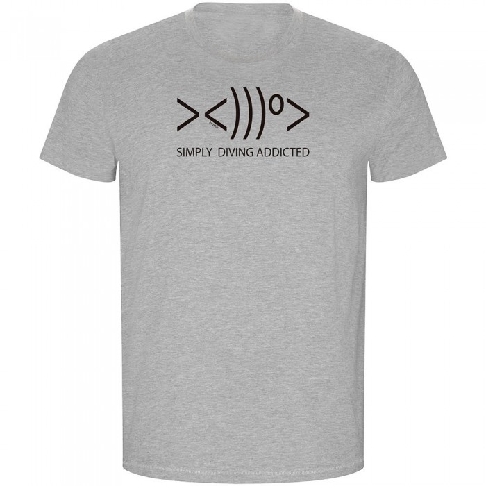 [해외]KRUSKIS Simply Diving Addicted ECO 숏 슬리브 티셔츠 10139995933 Heather Grey