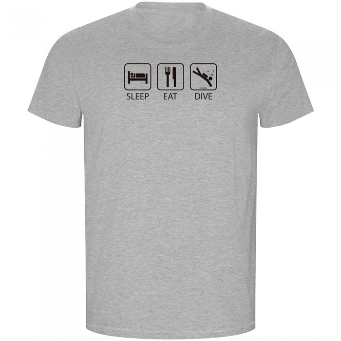 [해외]KRUSKIS Sleep Eat And Dive ECO 숏 슬리브 티셔츠 10139995954 Heather Grey