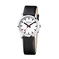 [해외]몬데인 손목시계 Simply Elegant 40 Mm 139979382 White / Black Leather