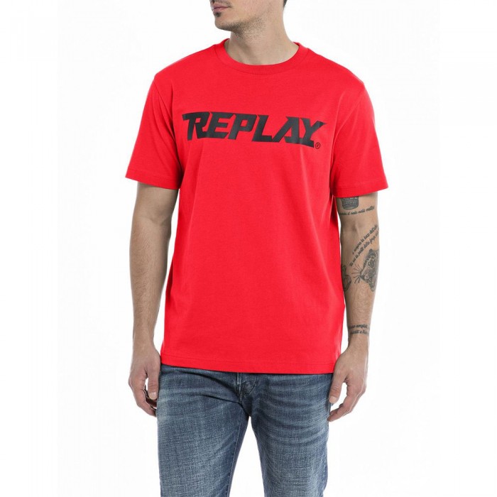 [해외]리플레이 M6658 .000.2660 반팔 티셔츠 139960191 Ruby Red
