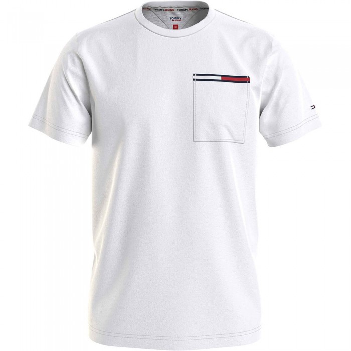 [해외]타미 진 Essential Flag 포켓 반팔 티셔츠 140016797 White Heather
