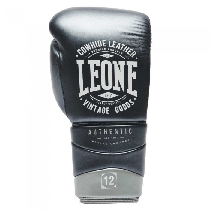 [해외]LEONE1947 Authentic 2 Artificial Leather Boxing Gloves Refurbished 7140022985 Dark Grey