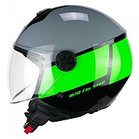 [해외]CGM 167R Flo 스텝 오픈 페이스 헬멧 9140018762 Grey / Green