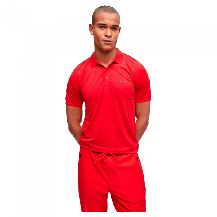 [해외]BOSS Pauletech 반팔 폴로 셔츠 139839900 Medium Red