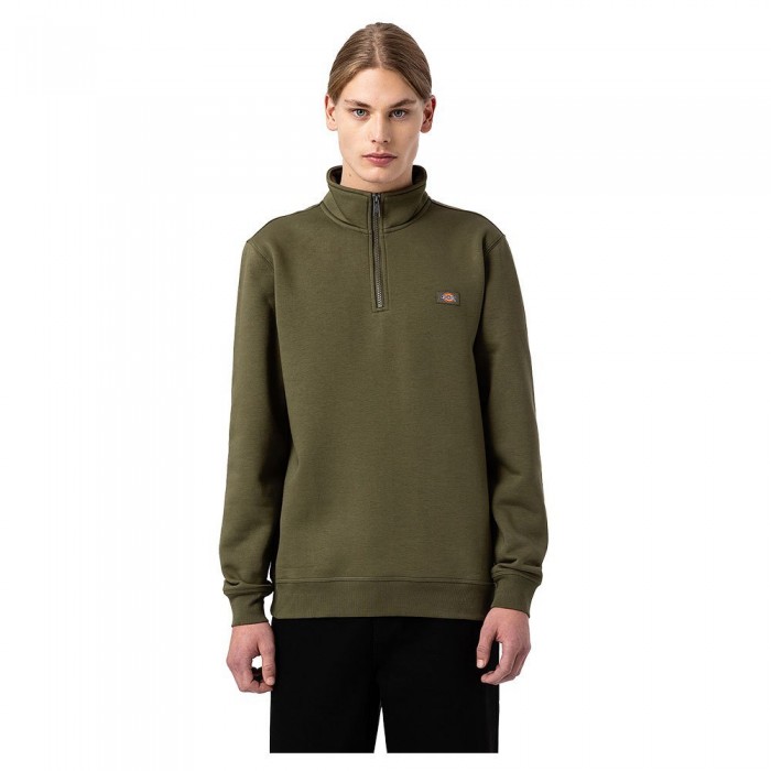 [해외]디키즈 Oakport Half Zip Sweatshirt Refurbished 14140040749 Military Green