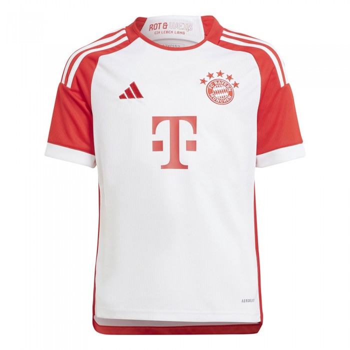 [해외]아디다스 주니어 반팔 티셔츠 홈 FC Bayern 23/24 3139927560 White / Red
