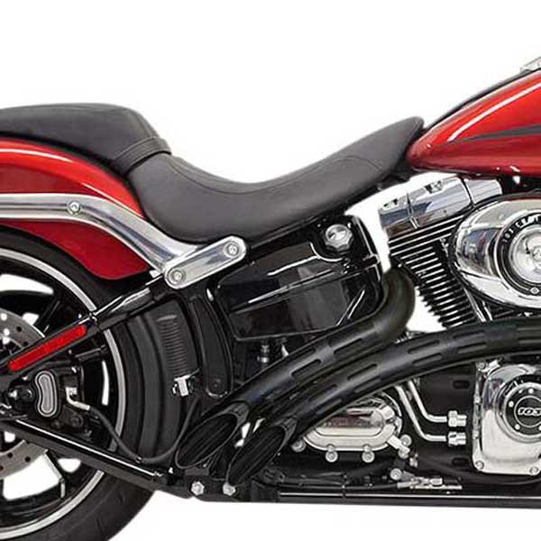 [해외]BASSANI XHAUST Radial Sweepers Slotted Harley Davidson Ref:1SD2FBB 전체 라인 시스템 9140049212 Black