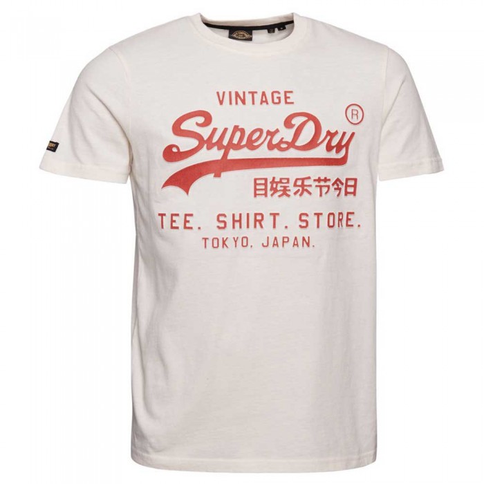 [해외]슈퍼드라이 Embossed Vintage 로고 반팔 티셔츠 140077417 Cream
